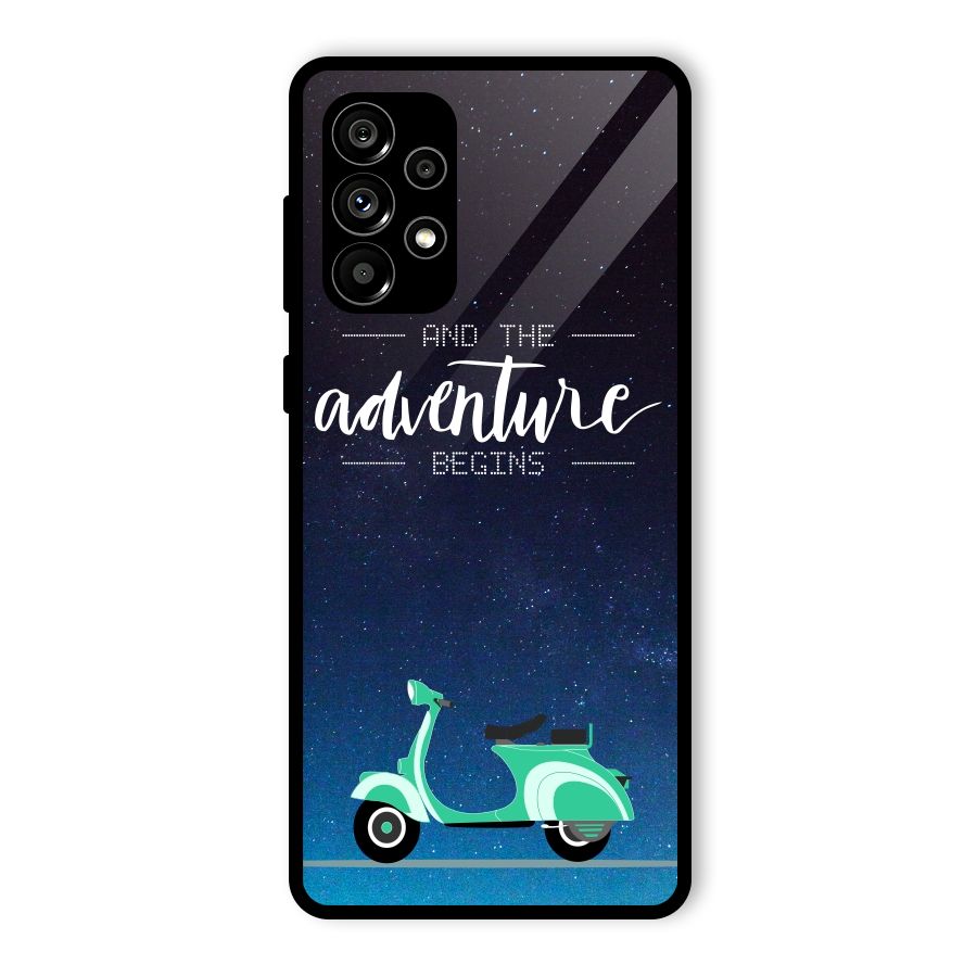 Adventure Scooter Glass Back Case for Galaxy A73 5G