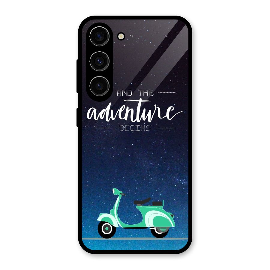 Adventure Scooter Glass Back Case for Galaxy S23