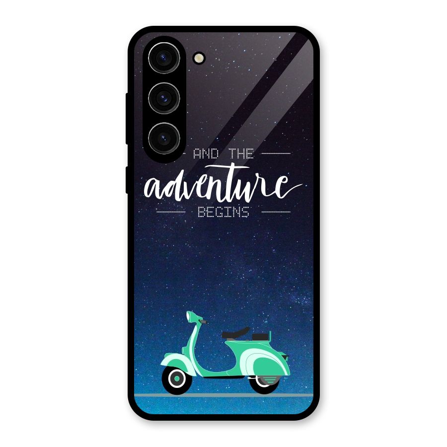 Adventure Scooter Glass Back Case for Galaxy S23 Plus