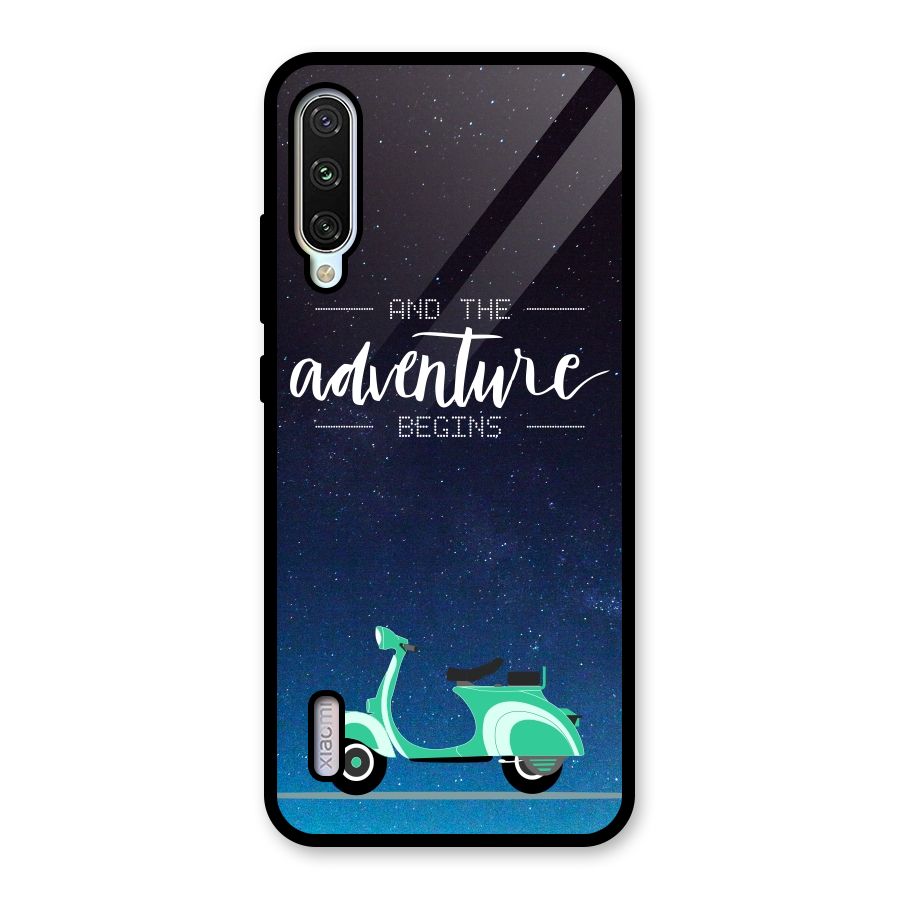 Adventure Scooter Glass Back Case for Mi A3