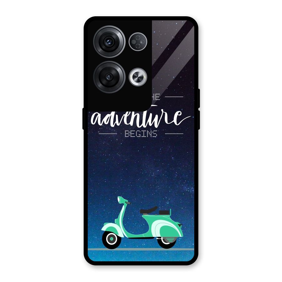 Adventure Scooter Glass Back Case for Oppo Reno8 Pro 5G