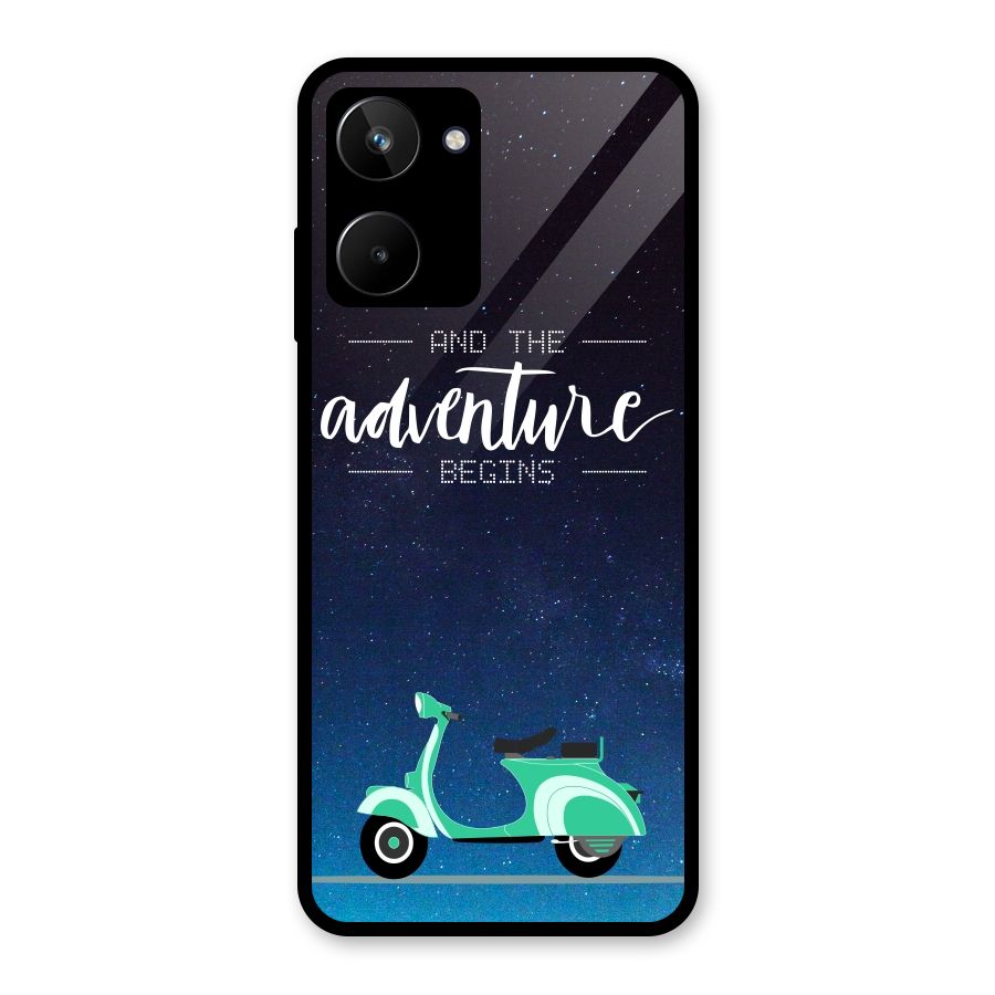 Adventure Scooter Glass Back Case for Realme 10