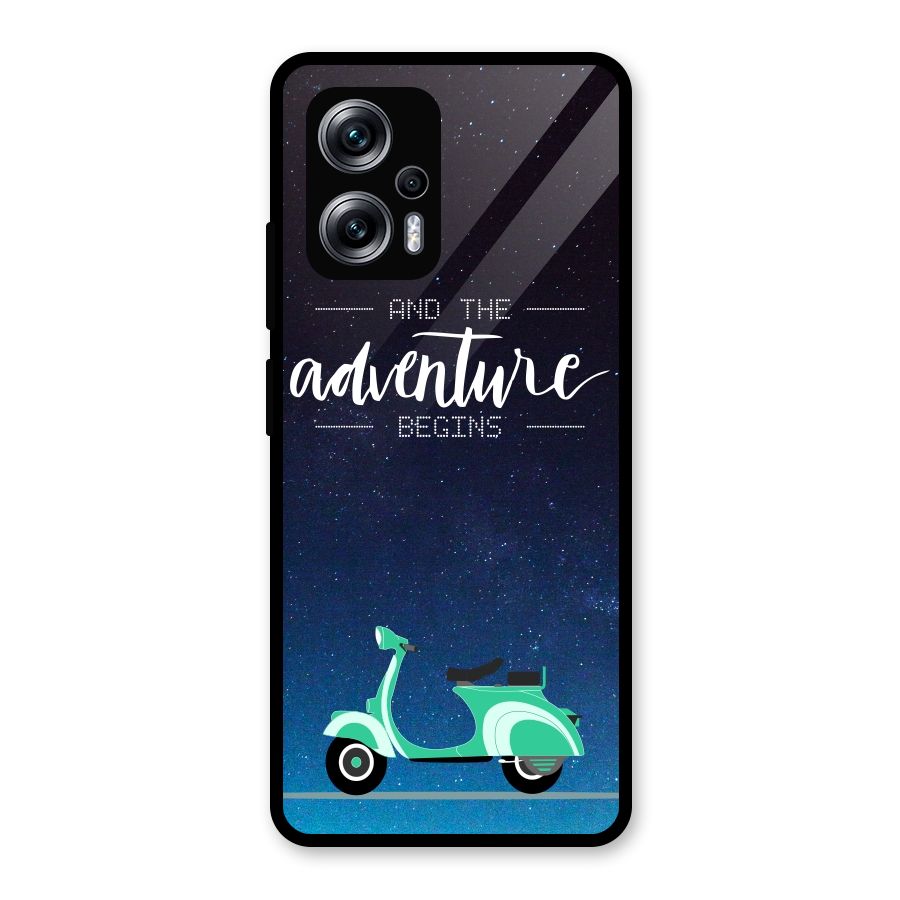 Adventure Scooter Glass Back Case for Redmi K50i