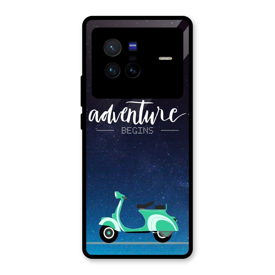 Adventure Scooter Glass Back Case for Vivo X80
