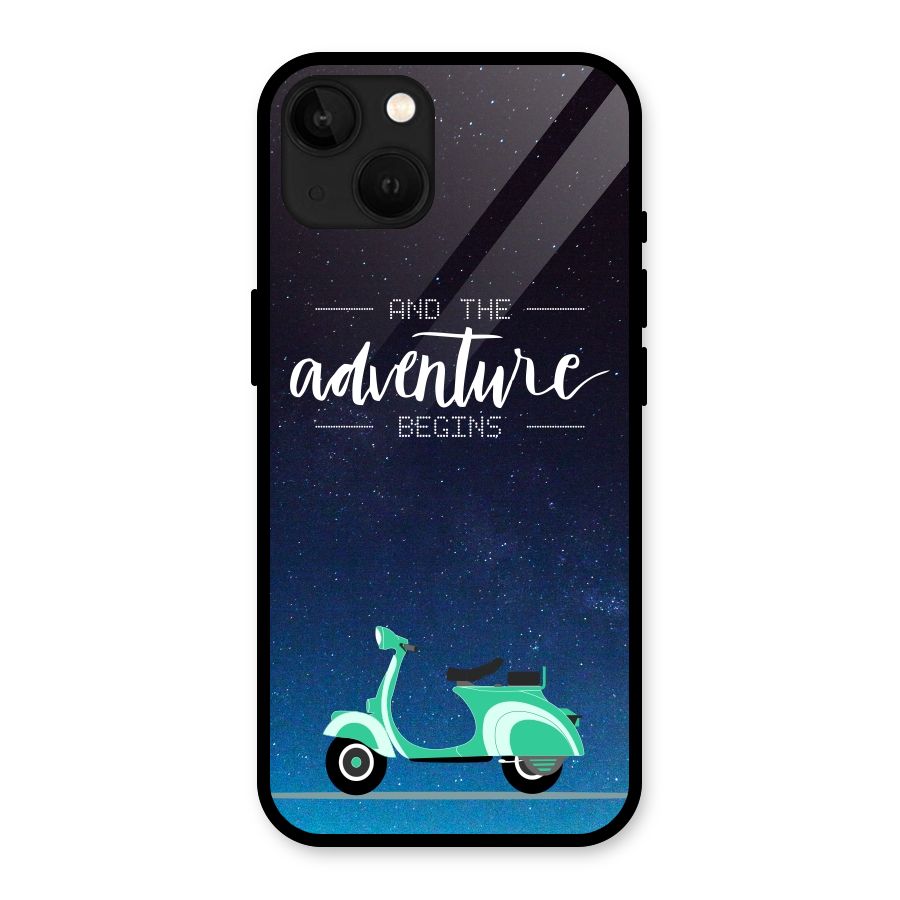 Adventure Scooter Glass Back Case for iPhone 13