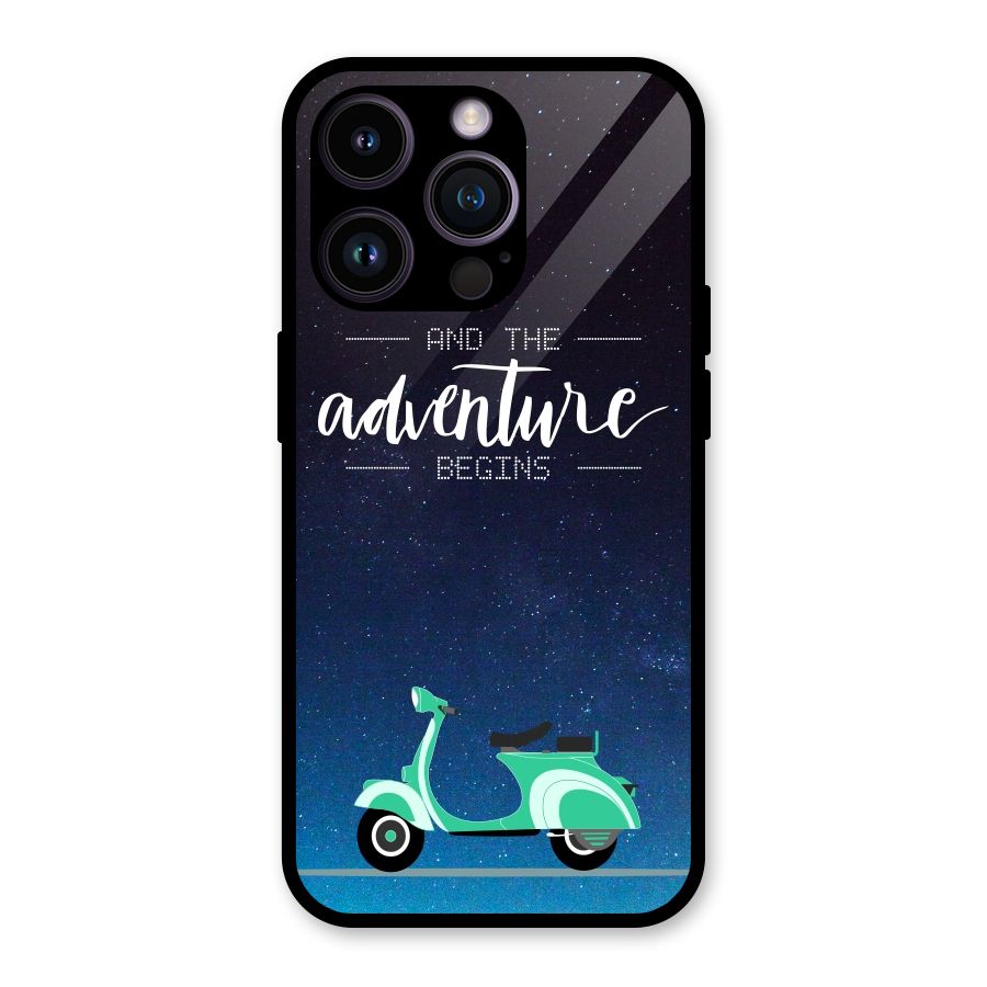 Adventure Scooter Glass Back Case for iPhone 14 Pro