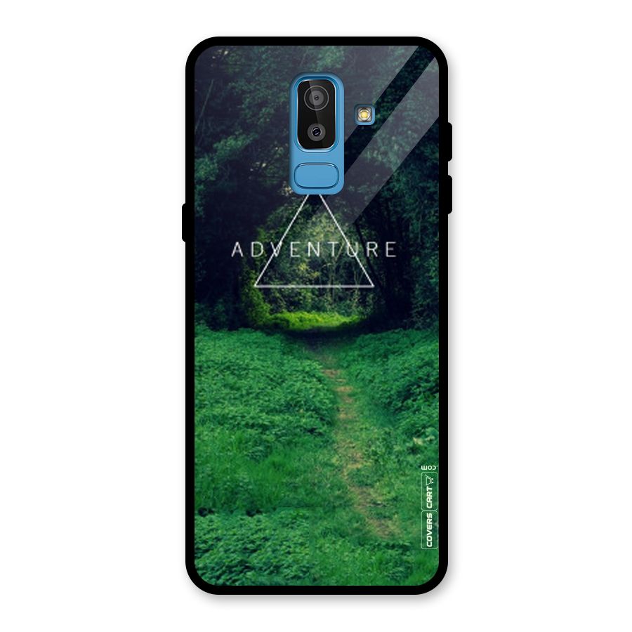 Adventure Take Glass Back Case for Galaxy J8