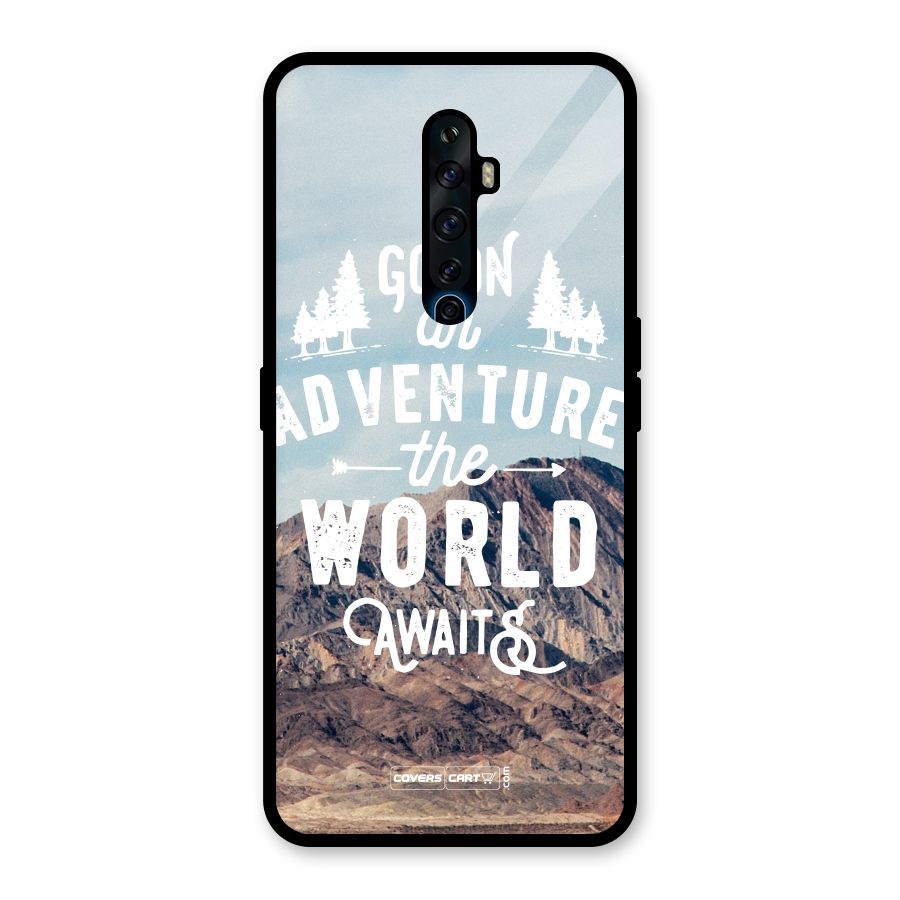 Adventure World Glass Back Case for Oppo Reno2 F