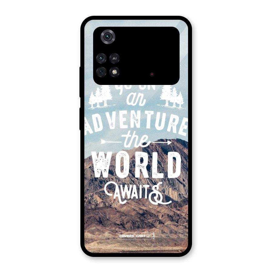 Adventure World Glass Back Case for Poco M4 Pro 4G