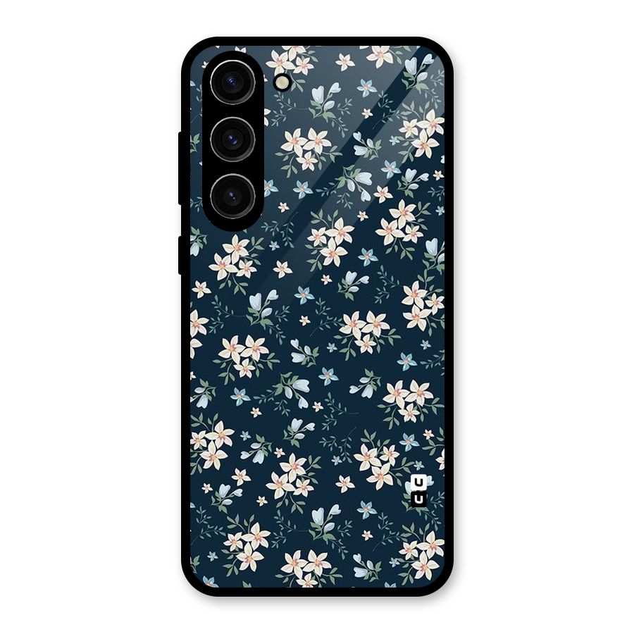 Aesthetic Bloom Glass Back Case for Galaxy S23 Plus
