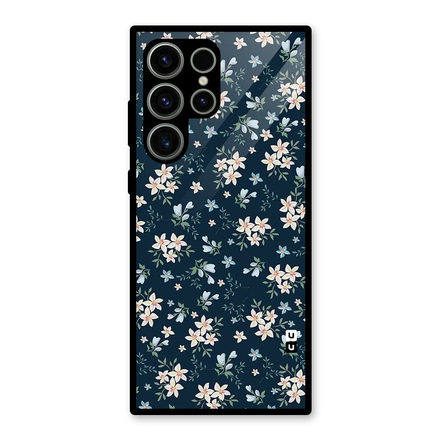 Aesthetic Bloom Glass Back Case for Galaxy S23 Ultra