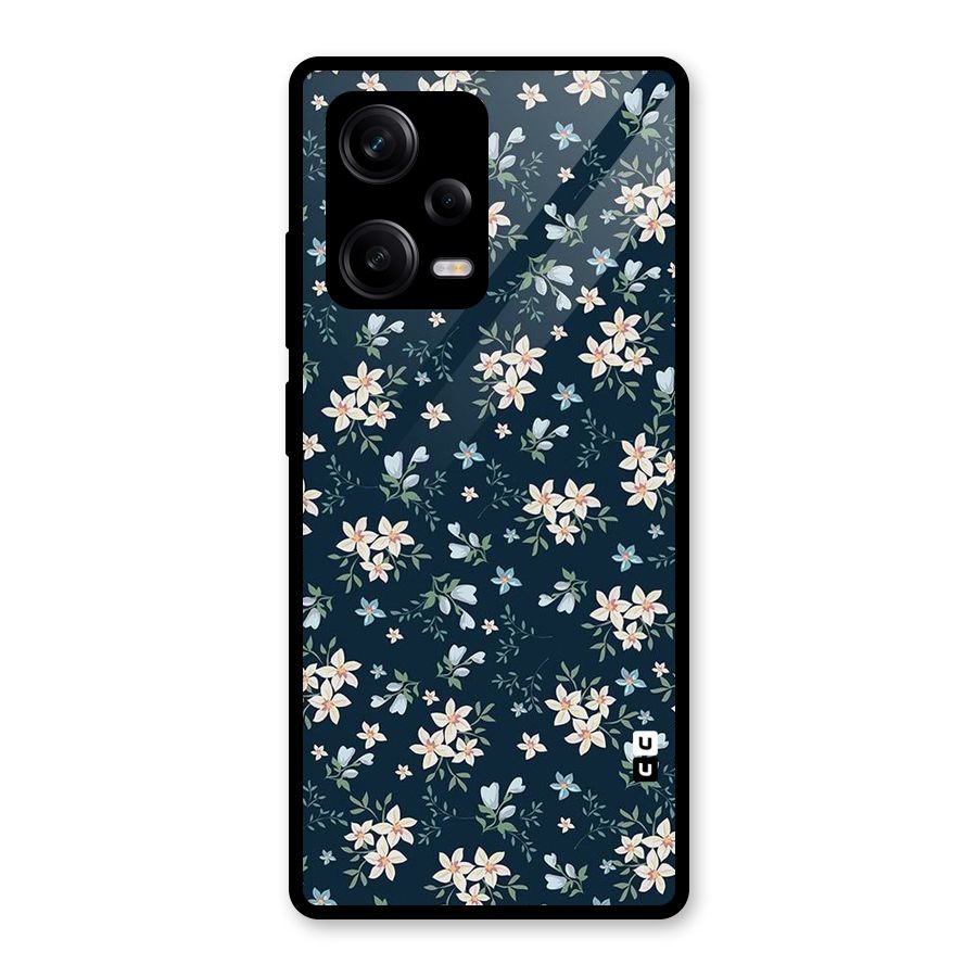 Aesthetic Bloom Glass Back Case for Redmi Note 12 Pro
