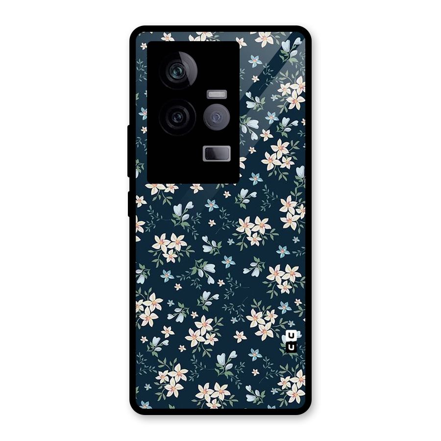 Aesthetic Bloom Glass Back Case for Vivo iQOO 11 5G