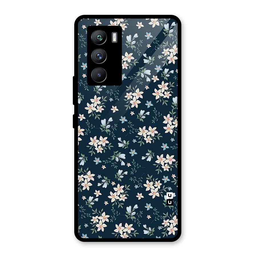 Aesthetic Bloom Glass Back Case for Vivo iQOO 9 SE