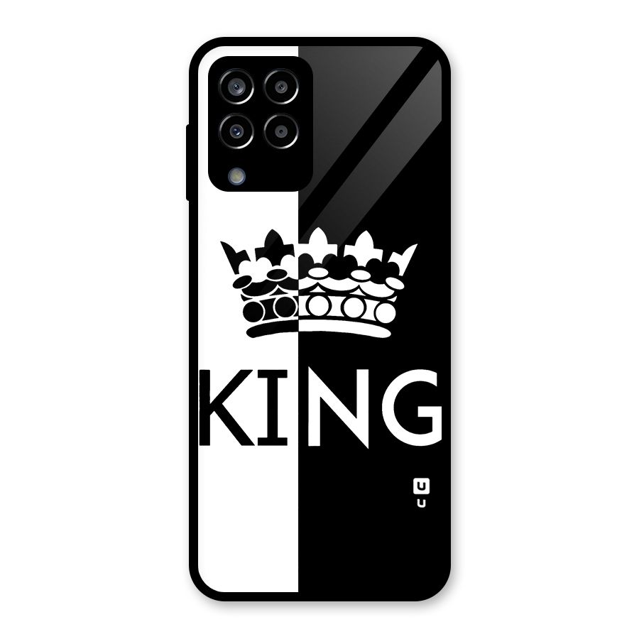 Aesthetic Crown King Glass Back Case for Galaxy M33