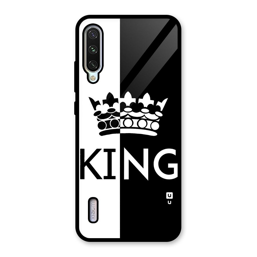 Aesthetic Crown King Glass Back Case for Mi A3