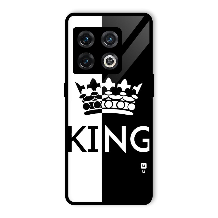 Aesthetic Crown King Glass Back Case for OnePlus 10 Pro 5G