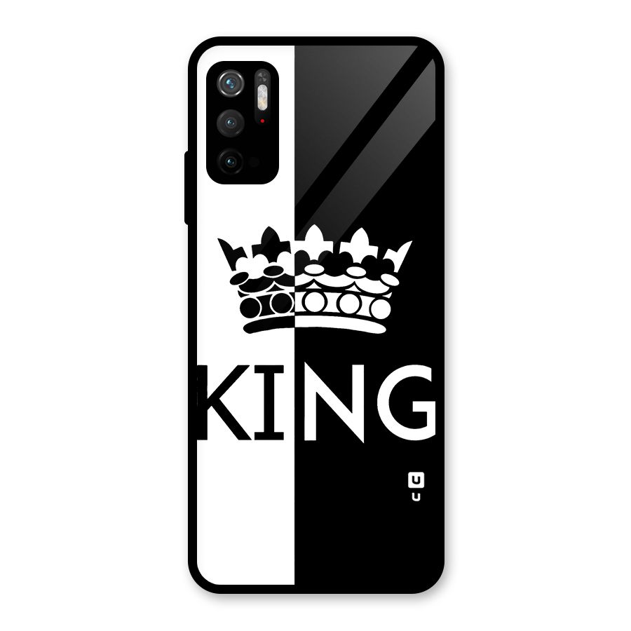 Aesthetic Crown King Glass Back Case for Poco M3 Pro 5G