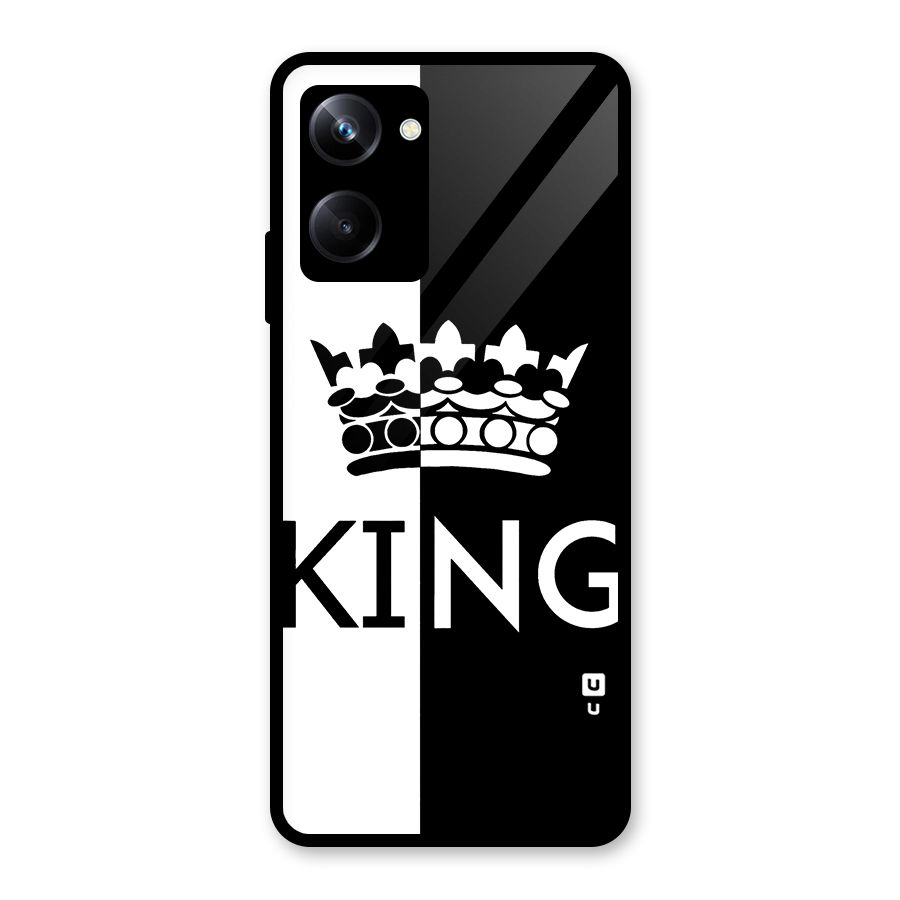 Aesthetic Crown King Glass Back Case for Realme 10 Pro