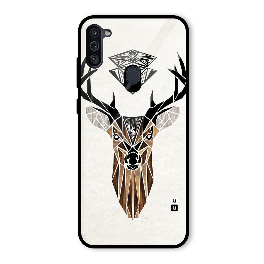 Aesthetic Deer Design Glass Back Case for Galaxy M11