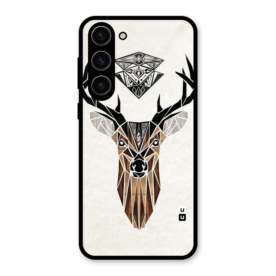 Aesthetic Deer Design Glass Back Case for Galaxy S23 Plus