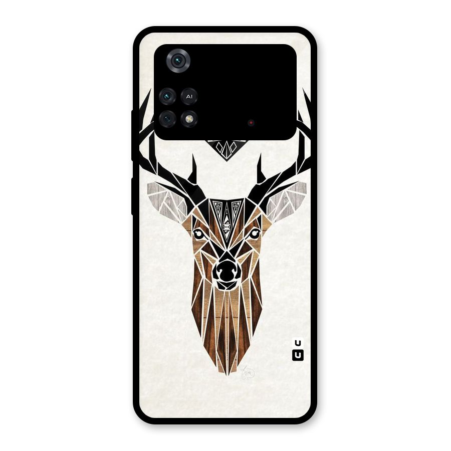 Aesthetic Deer Design Glass Back Case for Poco M4 Pro 4G