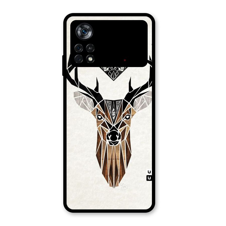 Aesthetic Deer Design Glass Back Case for Poco X4 Pro 5G