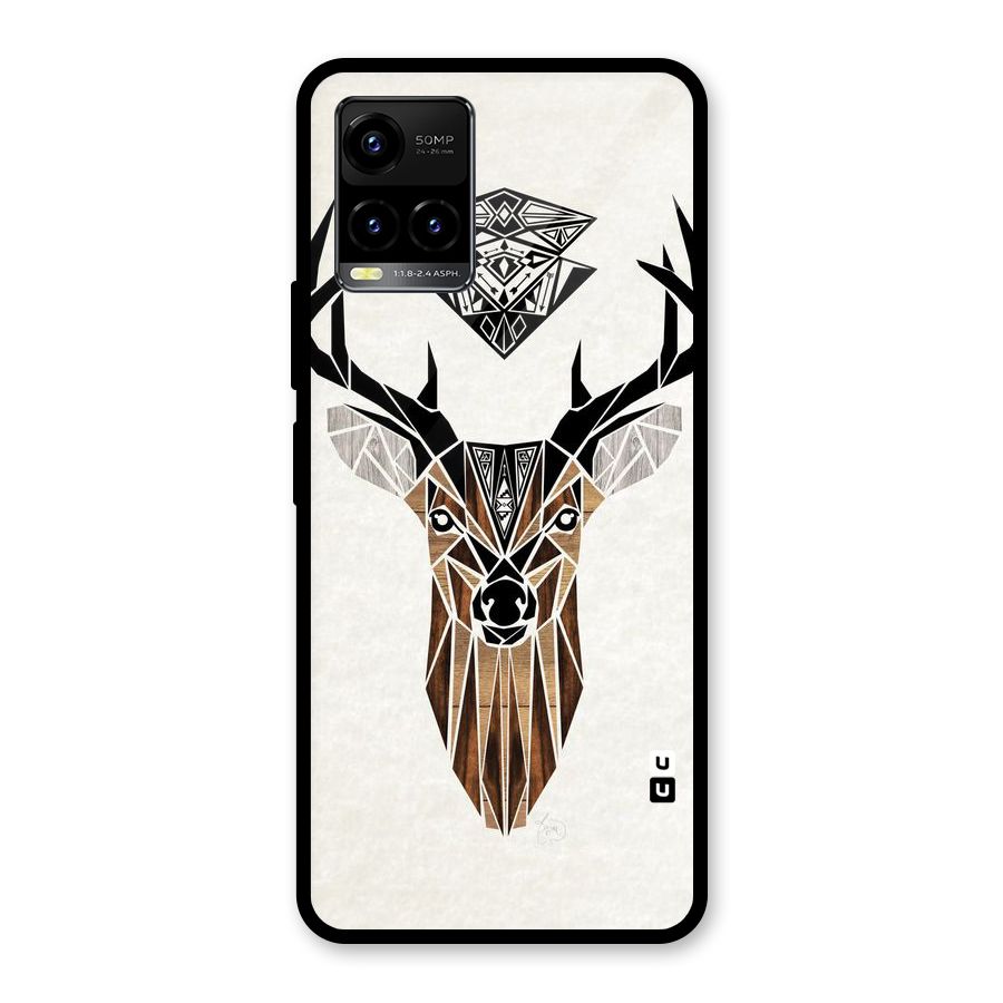 Aesthetic Deer Design Glass Back Case for Vivo Y21T