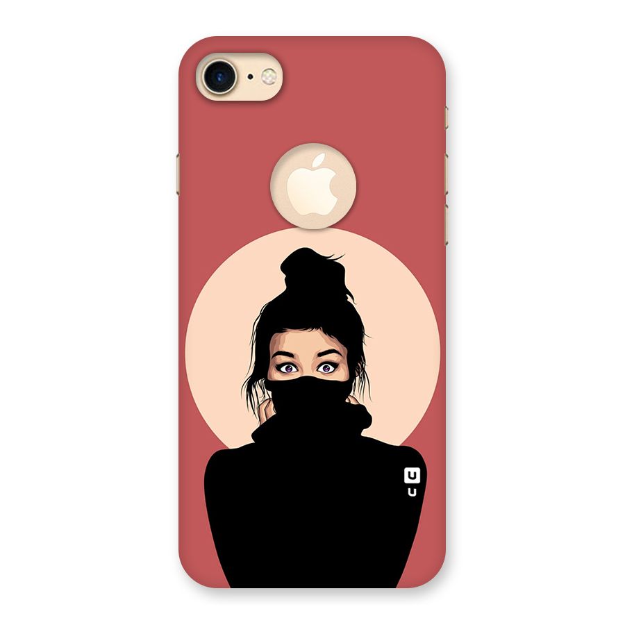 Aesthetic Digital Art Girl Back Case for iPhone 7 Logo Cut