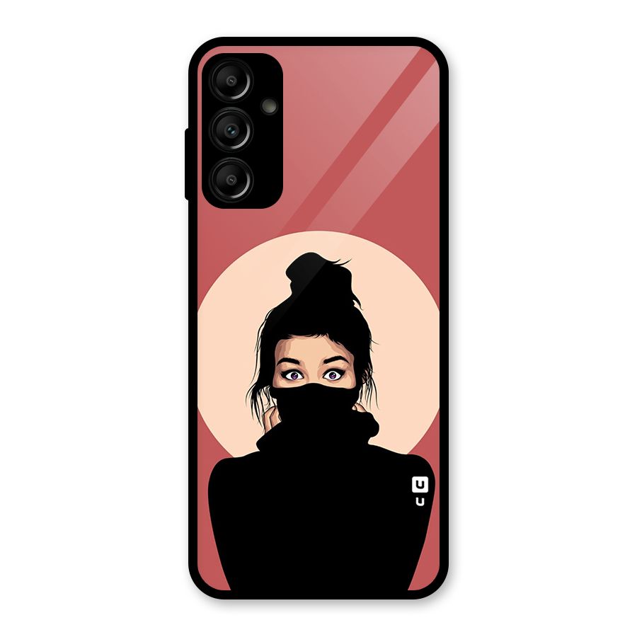 Aesthetic Digital Art Girl Glass Back Case for Galaxy A14 5G