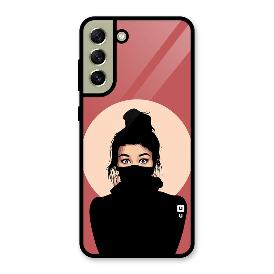Aesthetic Digital Art Girl Glass Back Case for Galaxy S21 FE 5G