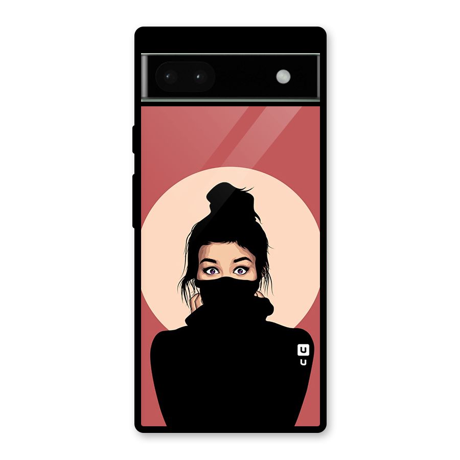 Aesthetic Digital Art Girl Glass Back Case for Google Pixel 6a