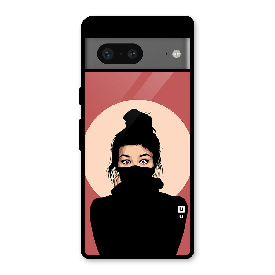 Aesthetic Digital Art Girl Glass Back Case for Google Pixel 7