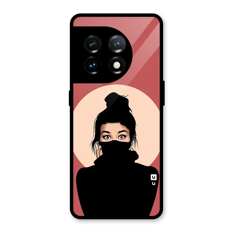 Aesthetic Digital Art Girl Glass Back Case for OnePlus 11