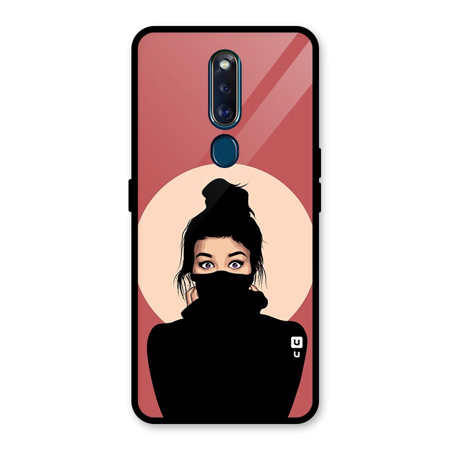 Aesthetic Digital Art Girl Glass Back Case for Oppo F11 Pro