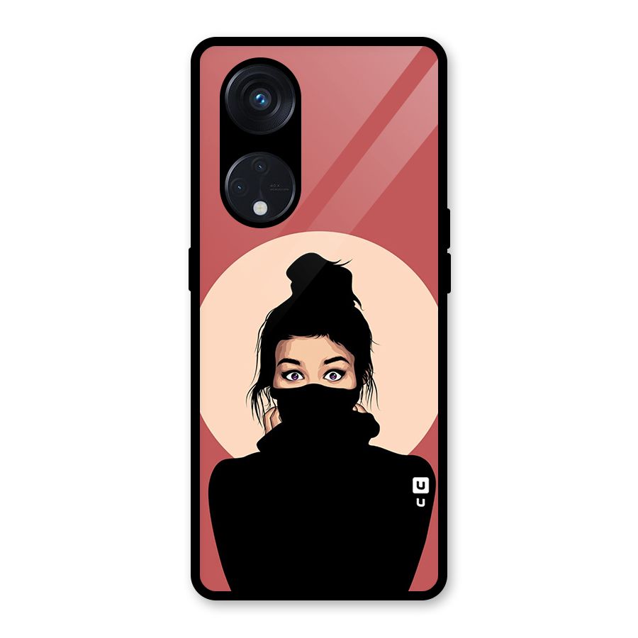 Aesthetic Digital Art Girl Glass Back Case for Reno8 T 5G