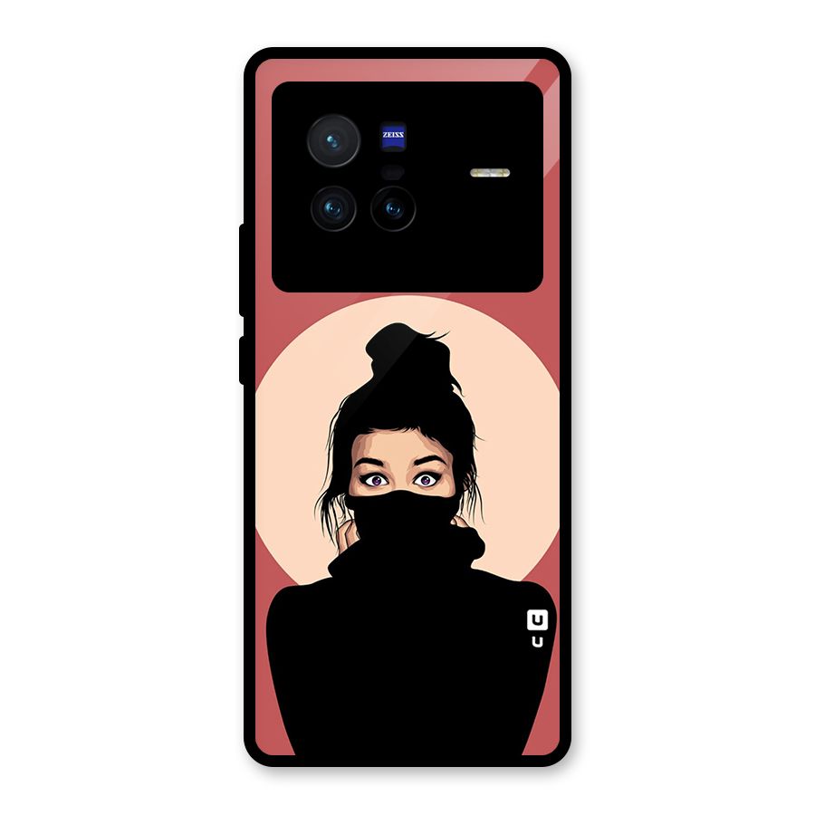 Aesthetic Digital Art Girl Glass Back Case for Vivo X80
