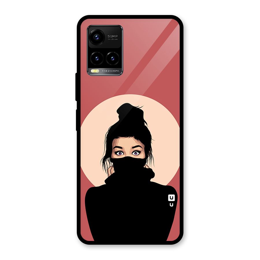 Aesthetic Digital Art Girl Glass Back Case for Vivo Y21T