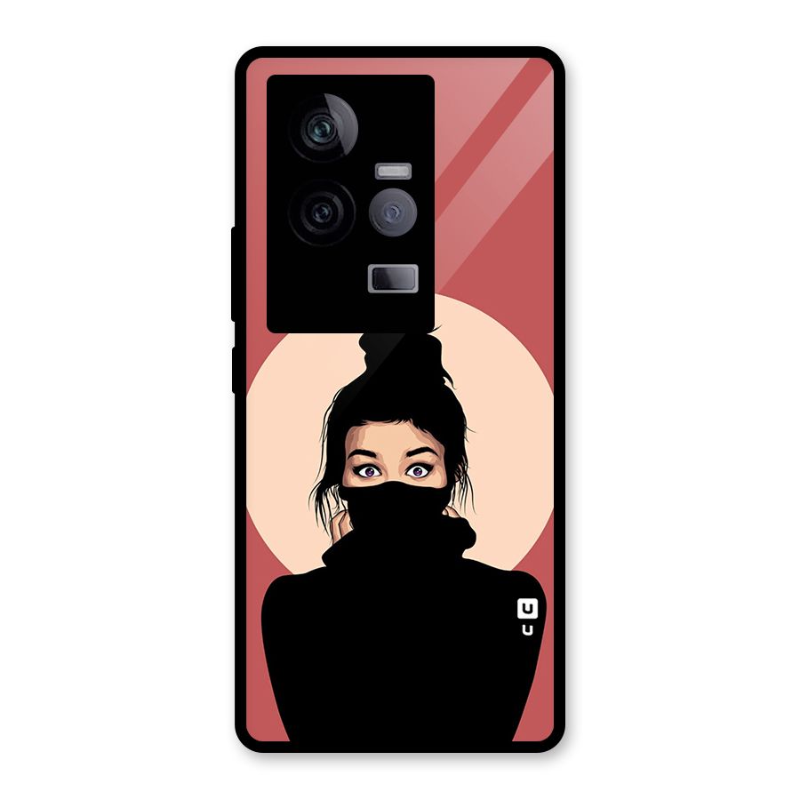 Aesthetic Digital Art Girl Glass Back Case for Vivo iQOO 11 5G