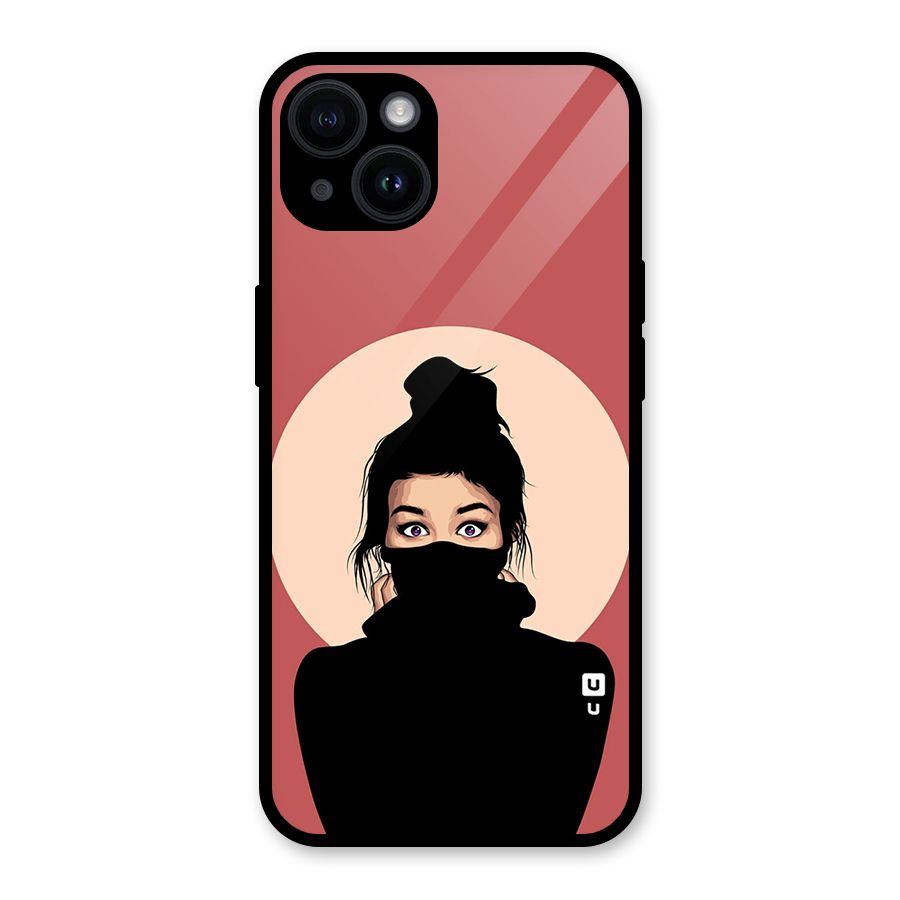 Aesthetic Digital Art Girl Glass Back Case for iPhone 14