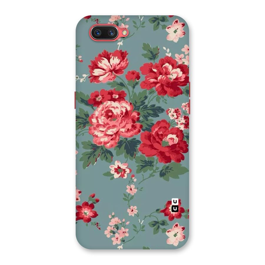 Aesthetic Floral Red Back Case for Oppo A3s