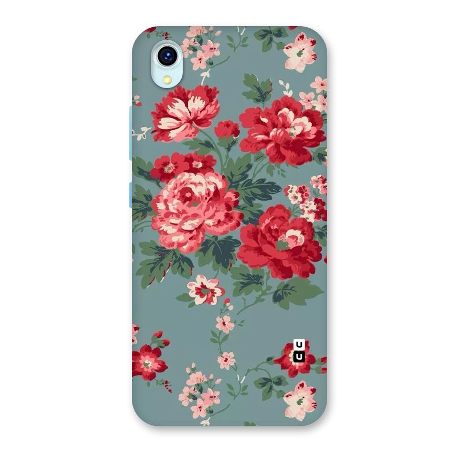 Aesthetic Floral Red Back Case for Vivo Y1s