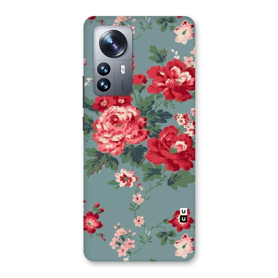 Aesthetic Floral Red Back Case for Xiaomi 12 Pro