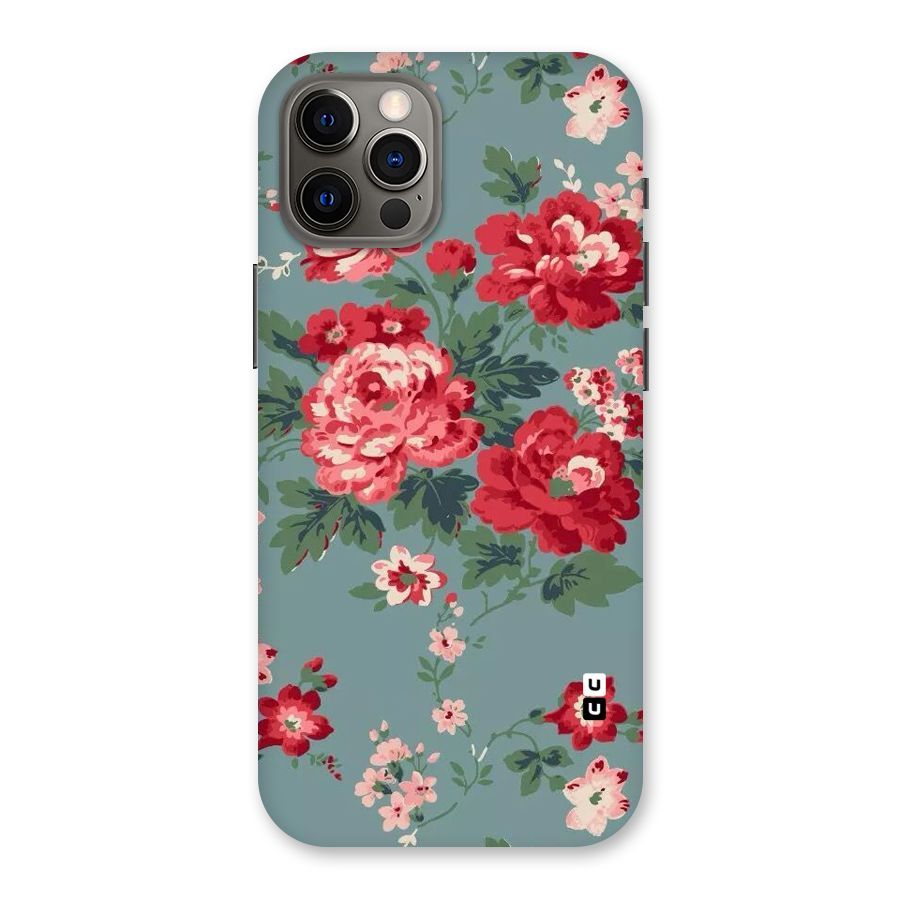 Aesthetic Floral Red Back Case for iPhone 12 Pro