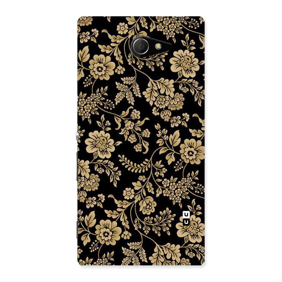 Aesthetic Golden Design Back Case for Sony Xperia M2
