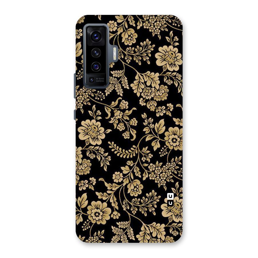 Aesthetic Golden Design Back Case for Vivo X50