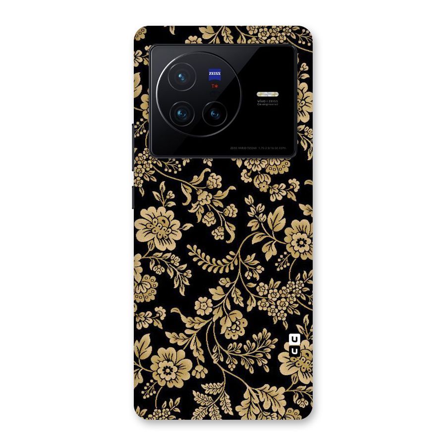 Aesthetic Golden Design Back Case for Vivo X80