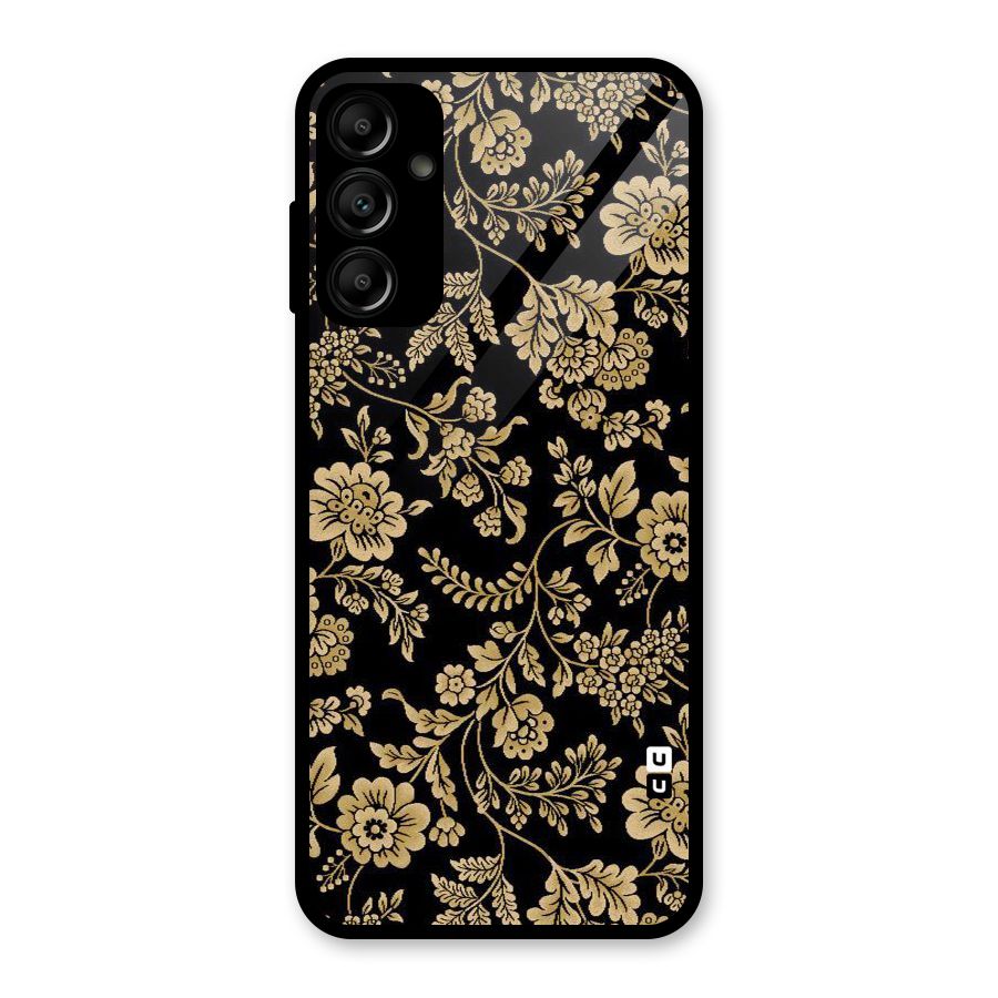 Aesthetic Golden Design Glass Back Case for Galaxy A14 5G