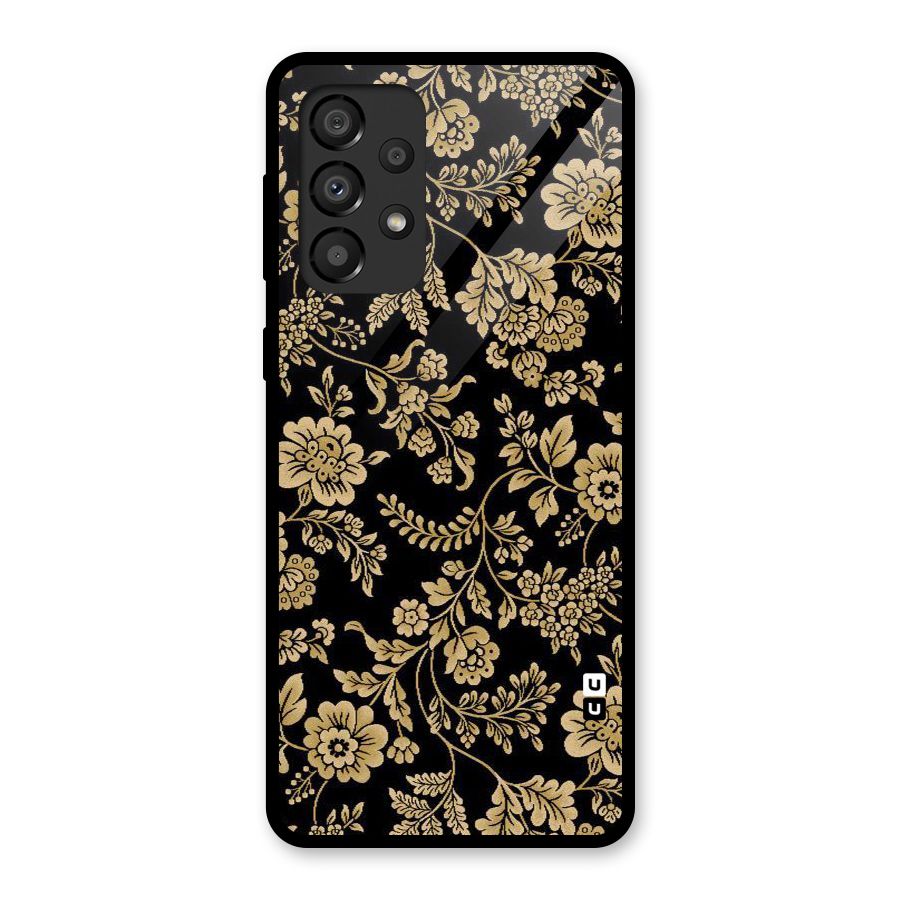 Aesthetic Golden Design Glass Back Case for Galaxy A33 5G
