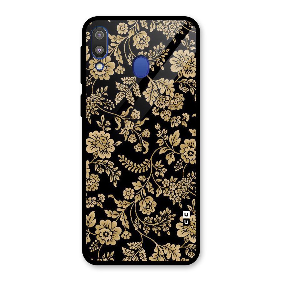 Aesthetic Golden Design Glass Back Case for Galaxy M20